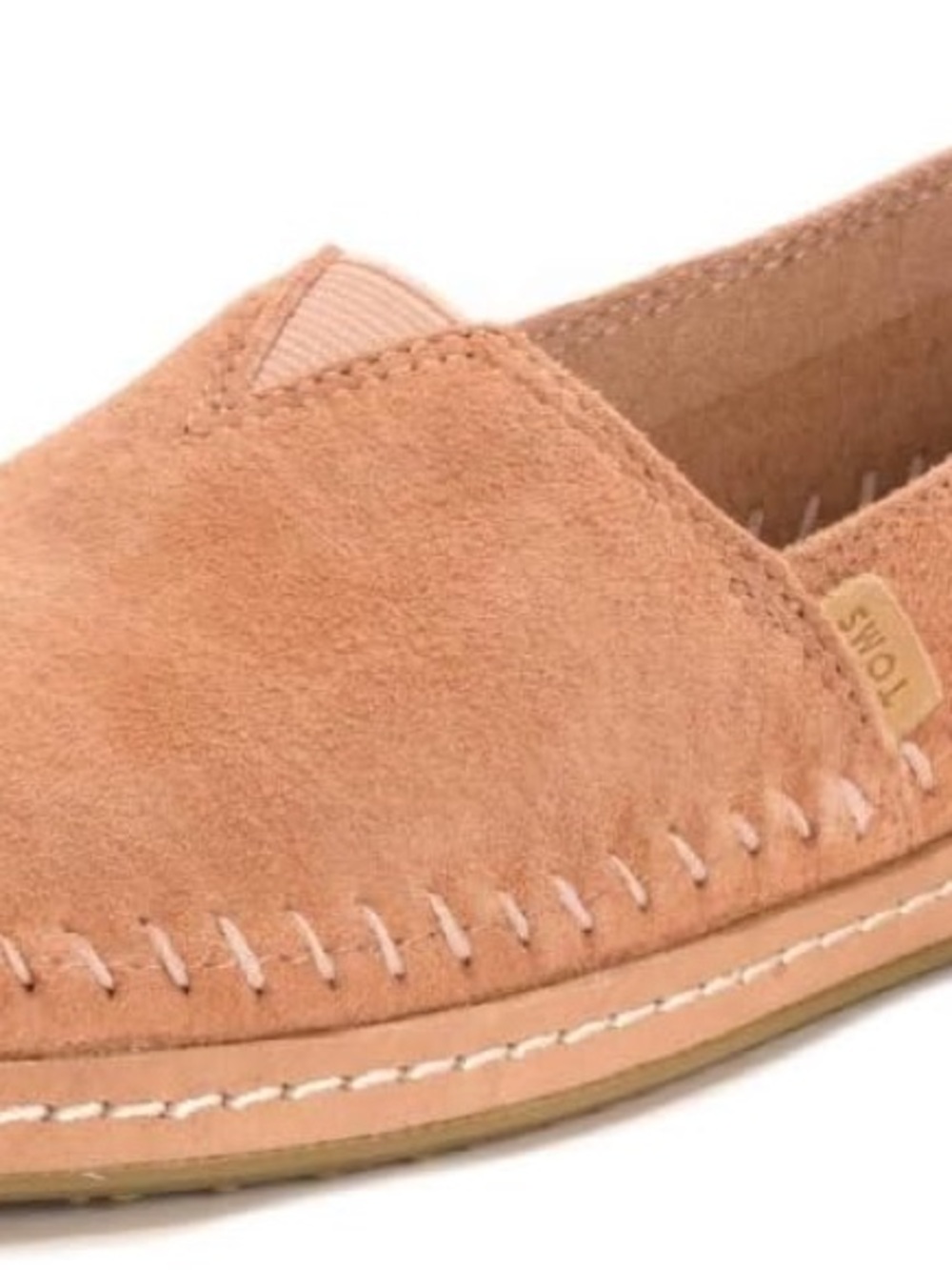 New TOMS Suede Slip-On Loafers in Blush Peach - Picture 2 of 3
